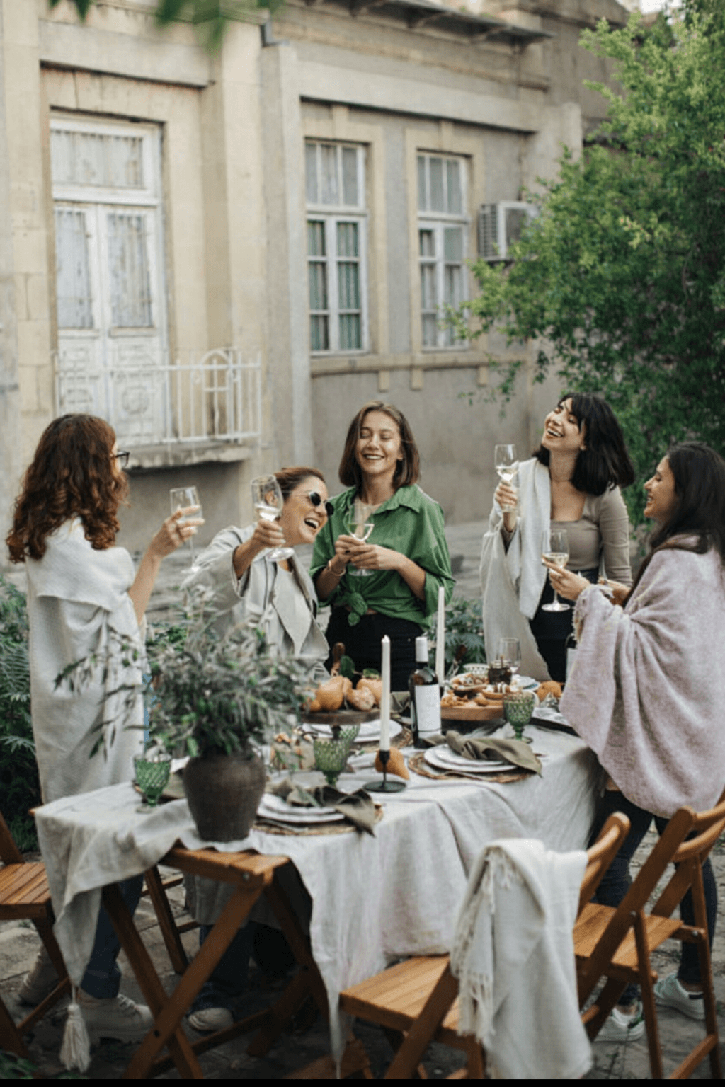 Friends gathered around a table